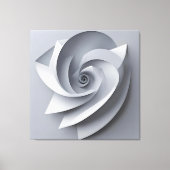 Modern Abstract Spiral – Minimalist 3D AI art  キャンバスプリント (正面)