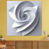 Modern Abstract Spiral – Minimalist 3D AI art  キャンバスプリント (インサイチュ (リビング))