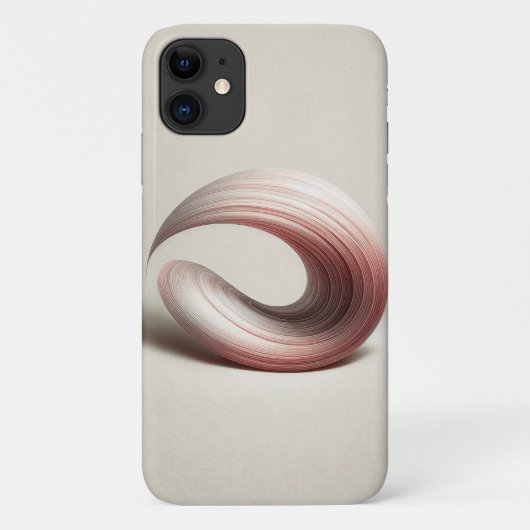 Modern Abstract Spiral Vortex Art - Elegant Rose G Case-Mate iPhoneケース (裏面)