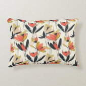 Modern Abstract Spring Floral Accent Pillow アクセントクッション (正面)