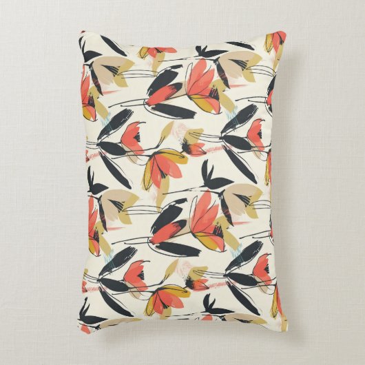 Modern Abstract Spring Floral Accent Pillow アクセントクッション (正面(垂直))
