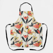 Modern Abstract Spring Floral All-Over Print Apron エプロン (正面)
