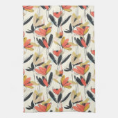 Modern Abstract Spring Floral Kitchen Towels キッチンタオル (縦)