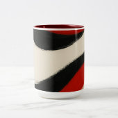 Modern Abstract Stripe Accent Mug ツートーンマグカップ (中央)