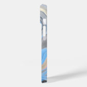 Modern Abstract Swirls Phone Case - Blue Pink Gold Case-Mate iPhoneケース (裏面 / 左)