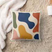 modern Abstract Terracotta Ochre Shapes Cushion クッション (ブランケット)
