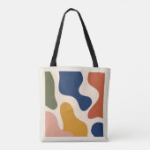 Modern Abstract Terracotta Ochre Shapes Tote Bag トートバッグ (裏面)