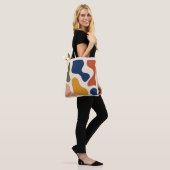 Modern Abstract Terracotta Ochre Shapes Tote Bag トートバッグ (モデル)