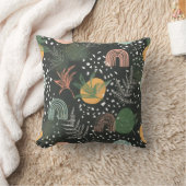 Modern Abstract Terrazzo & Botanical Collage  クッション (ブランケット)