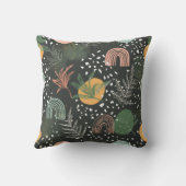 Modern Abstract Terrazzo & Botanical Collage  クッション (裏面)
