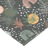 Modern Abstract Terrazzo & Botanical Collage  ショートテーブルランナー (コーナー)