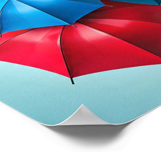 Modern Abstract Umbrella Design ポスター (角)