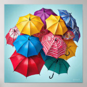 Modern Abstract Umbrella Design ポスター (正面)