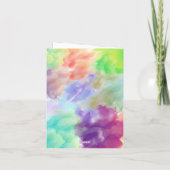Modern Abstract Watercolor Clouds Colorful Pastel カード (裏面)