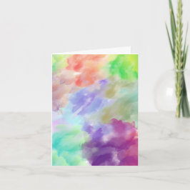 Modern Abstract Watercolor Clouds Colorful Pastel  カード