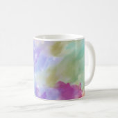 Modern Abstract Watercolor Clouds Colorful Pastel  コーヒーマグカップ (正面右)