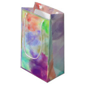 Modern Abstract Watercolor Clouds Colorful Pastel スモールペーパーバッグ (正面アングル)
