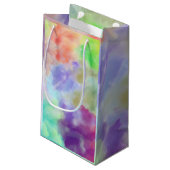 Modern Abstract Watercolor Clouds Colorful Pastel スモールペーパーバッグ (裏面アングル)