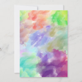 Modern Abstract Watercolor Clouds Colorful Pastel  招待状
