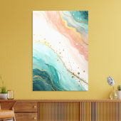 Modern Abstract Watercolor Wall Art キャンバスプリント (インサイチュ (リビング))
