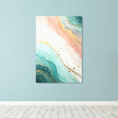 Modern Abstract Watercolor Wall Art キャンバスプリント (インサイチュ (ウッドフロア))