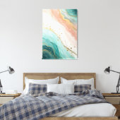 Modern Abstract Watercolor Wall Art キャンバスプリント (インサイチュ (寝室))