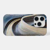 Modern abstract wavy texture design iPhoneケース (裏面横)