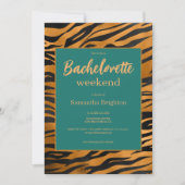 Modern Abstract Weekend Bachelorette Weekend 招待状 (正面)