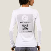 Modern Abstract Woman Beauty Face Logo  トライブレンドＴシャツ (背面)