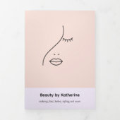 Modern Abstract Woman Beauty Face Logo 三つ折りカード (カバー)