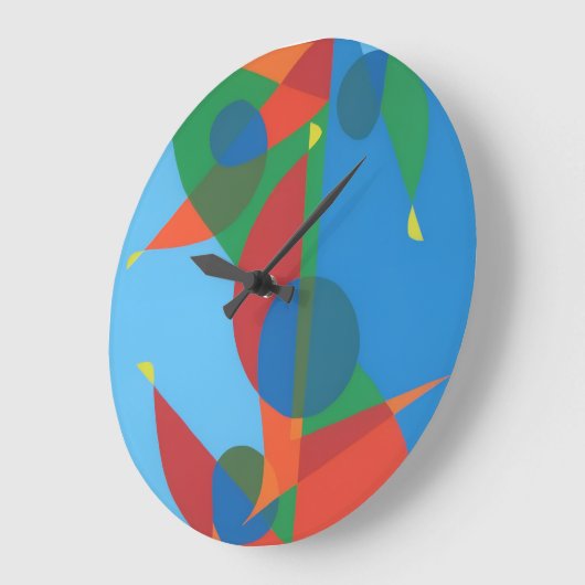 Modern Abstraction Treble Clef Wall Clock ラージ壁時計 (傾斜)