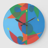 Modern Abstraction Treble Clef Wall Clock ラージ壁時計 (正面)