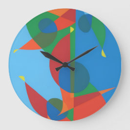 Modern Abstraction Treble Clef Wall Clock ラージ壁時計