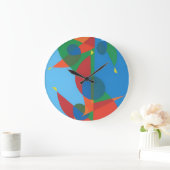 Modern Abstraction Treble Clef Wall Clock ラージ壁時計 (ホーム)