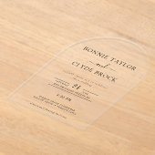 Modern Acrylic Arch Wedding Invitation Suite アクリル招待状 (レイダウン)