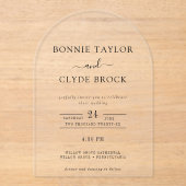 Modern Acrylic Arch Wedding Invitation Suite アクリル招待状 (正面)