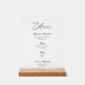Modern Acrylic Bar Menu Wedding Sign アクリルサイン (正面)