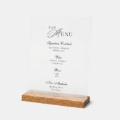 Modern Acrylic Bar Menu Wedding Sign アクリルサイン (傾斜)