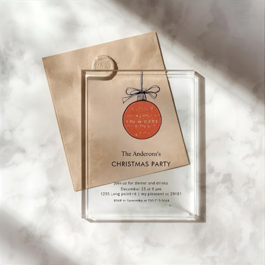 Modern Acrylic Christmas Ornament アクリル招待状