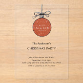 Modern Acrylic Christmas Ornament アクリル招待状 (正面)