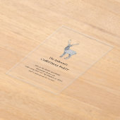 Modern Acrylic Reindeer Christmas Party アクリル招待状 (レイダウン)