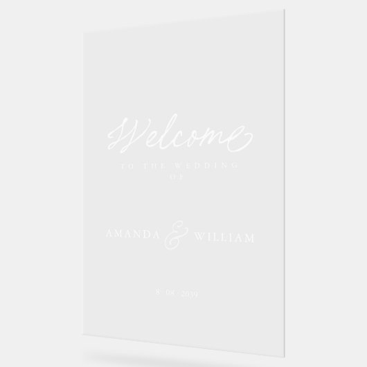 Modern Acrylic Wedding Welcome Sign アクリルサイン (傾斜)