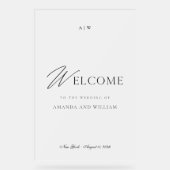 Modern Acrylic Wedding Welcome Sign アクリルサイン (正面)