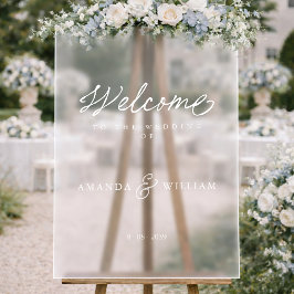 Modern Acrylic Wedding Welcome Sign アクリルサイン