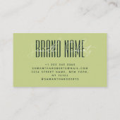 Modern add brand name elegant pink red 名刺 (裏面)