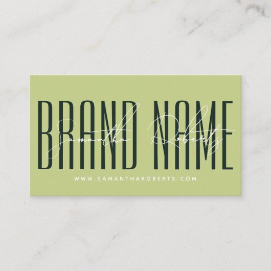 Modern add brand name elegant pink red 名刺 (正面)