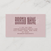 Modern add brand name elegant pink red 名刺 (裏面)