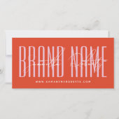 Modern add brand name script typography gift card (正面)