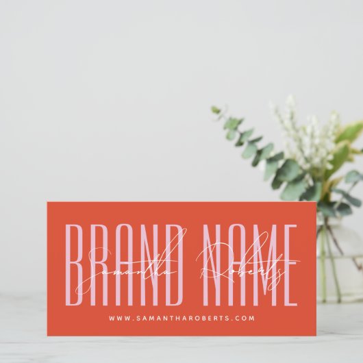Modern add brand name script typography gift card (スタンド正面)
