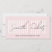 Modern add brand name script typography gift card (正面)